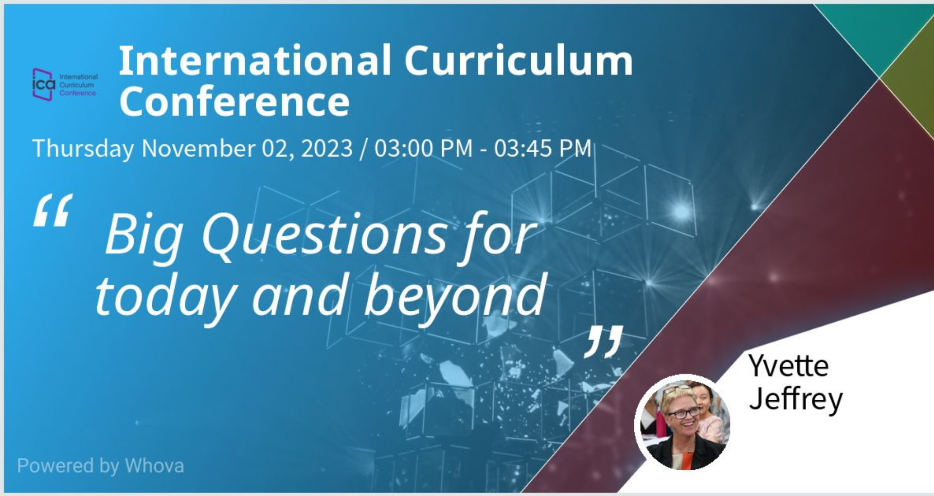 Mrs. Yvette Jeffrey became the International Curriculum Conference's speaker 