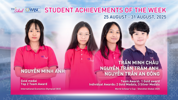 Vinh danh thành tích học sinh TH School tuần 25/8 - 31/8/2025