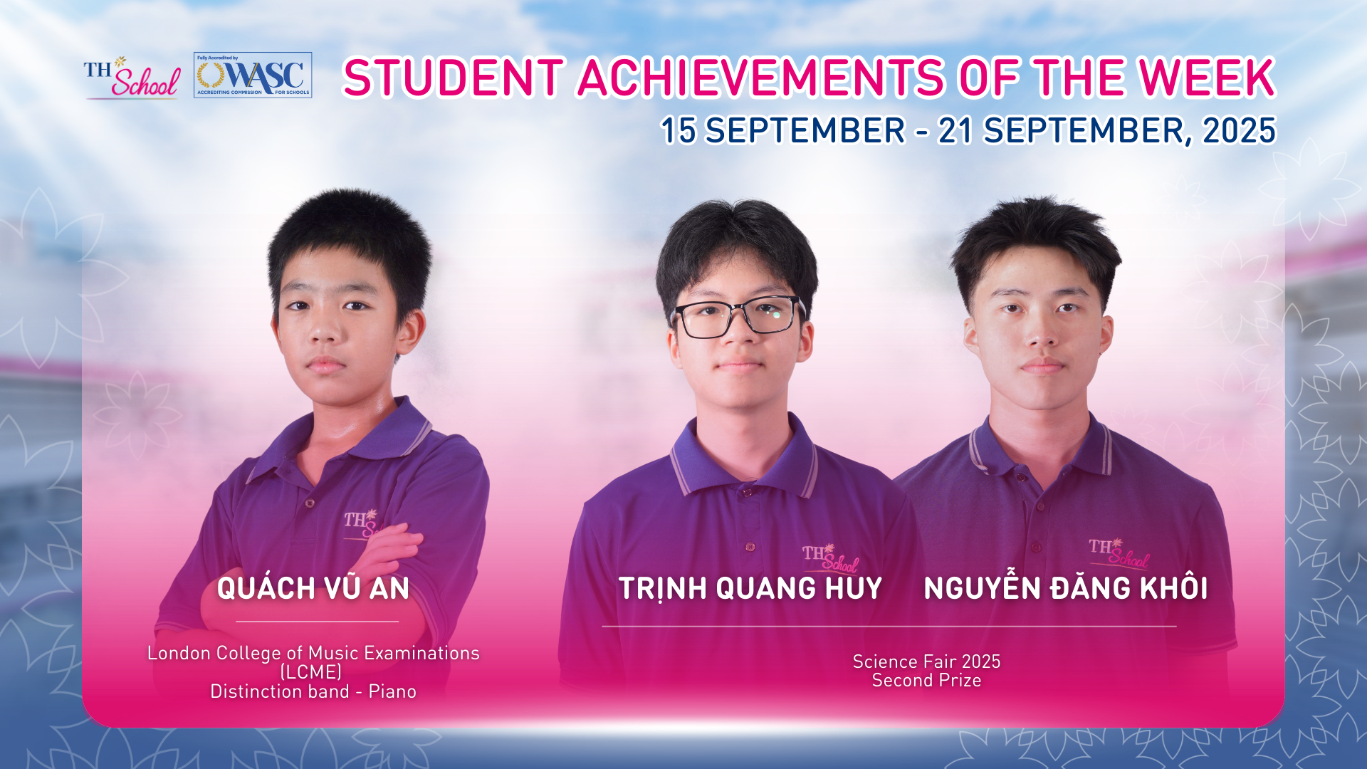 Vinh danh Thành tích học sinh TH School tuần 15/9 - 21/9/2025